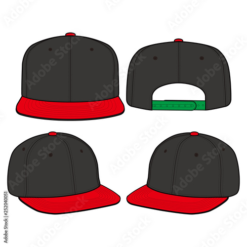 SNAPBACK Cap Fashion flat vector mockup design