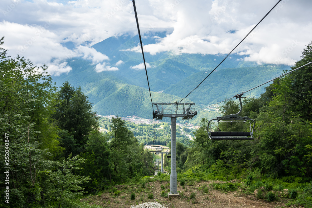 View of Caucasian mountains