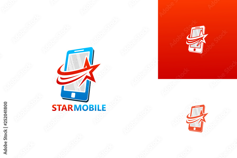 Star Mobile Logo Template Design Vector, Emblem, Design Concept