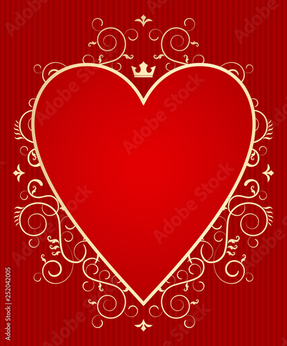 floral heart card