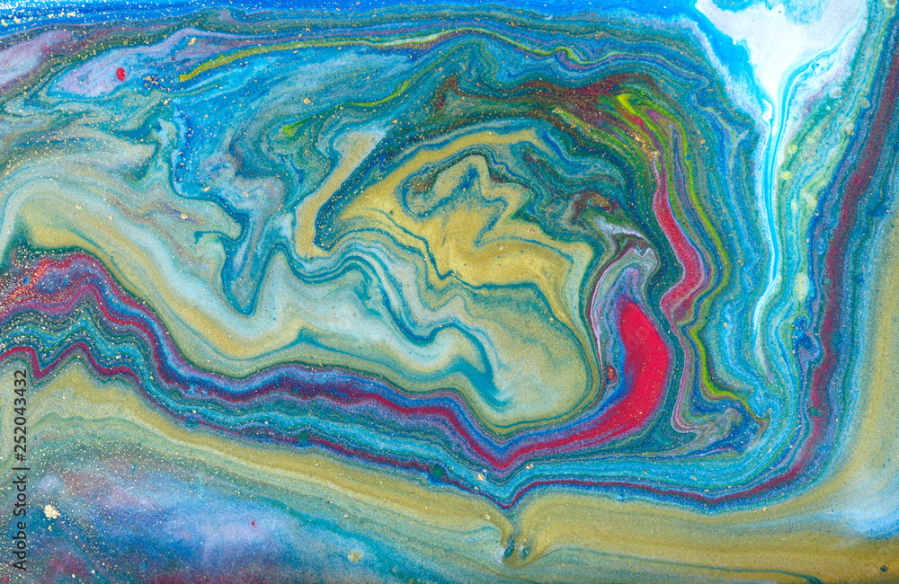 Multicolored gold marbling pattern. Golden marble liquid texture. Multicolored gold marbling pattern. Golden marble liquid texture.