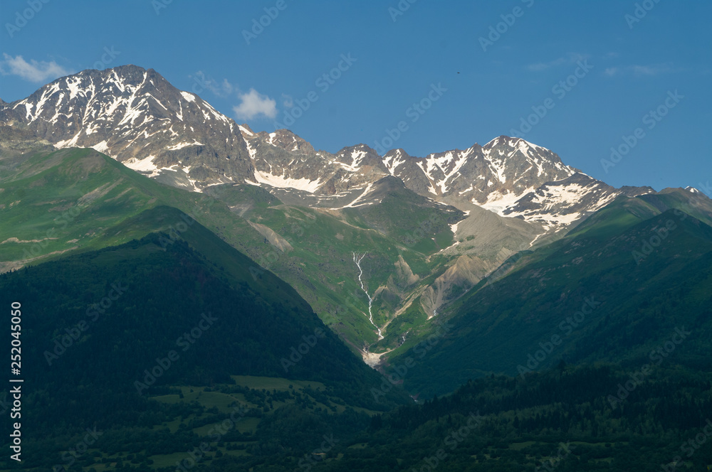 Mount Ushba and other mountains of Georgia