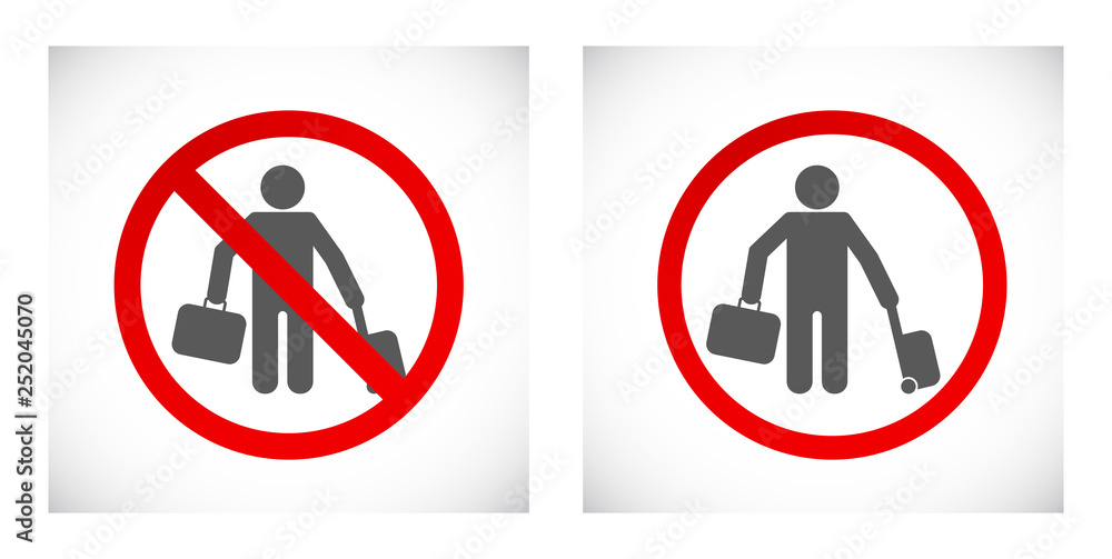 passenger icon forbidden sign passenger icon forbidden sign