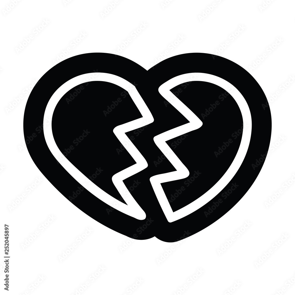 broken heart icon broken heart icon