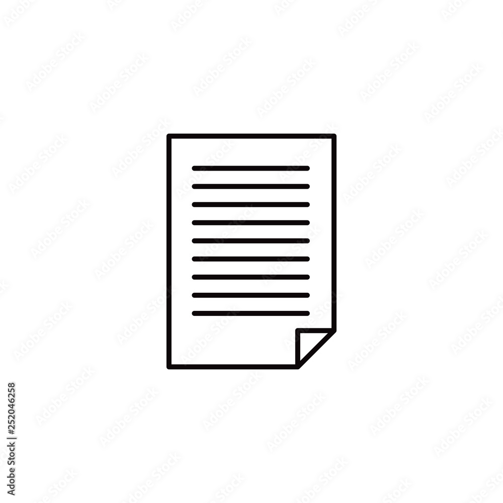 Document papers pile line icon Document papers pile line icon
