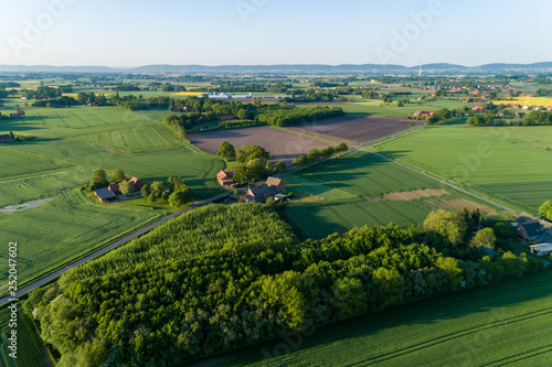 Luftaufnahme der Landschaft in Deutschland