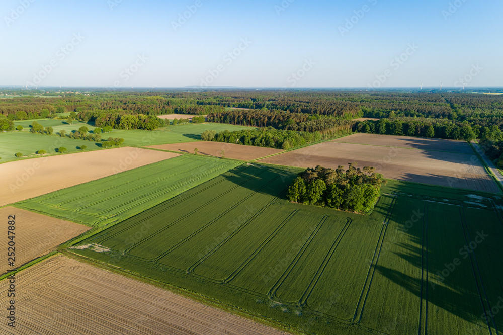 Luftaufnahme der Landschaft in Deutschland