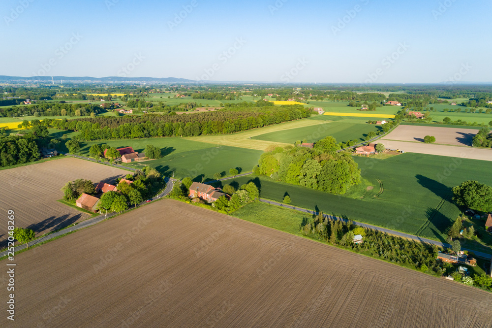 Luftaufnahme der Landschaft in Deutschland Luftaufnahme der Landschaft in Deutschland