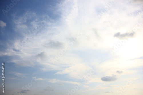 Cloud and blue sky for background. 