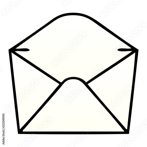 quirky gradient shaded cartoon envelope