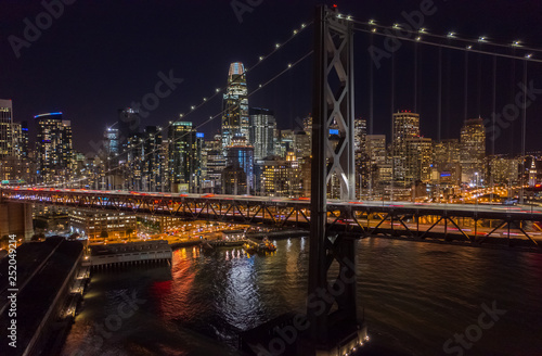 San Francisco downtown skyline aerial