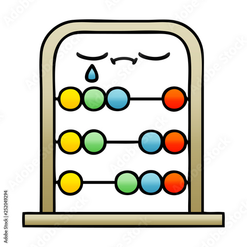 gradient shaded cartoon abacus