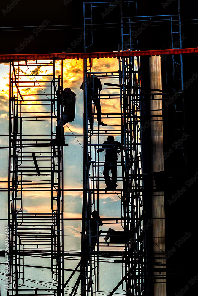 construction worker in construction site construction worker in construction site