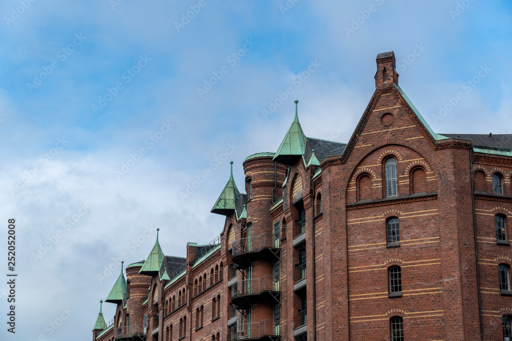 A brick buiding of Hamburg.