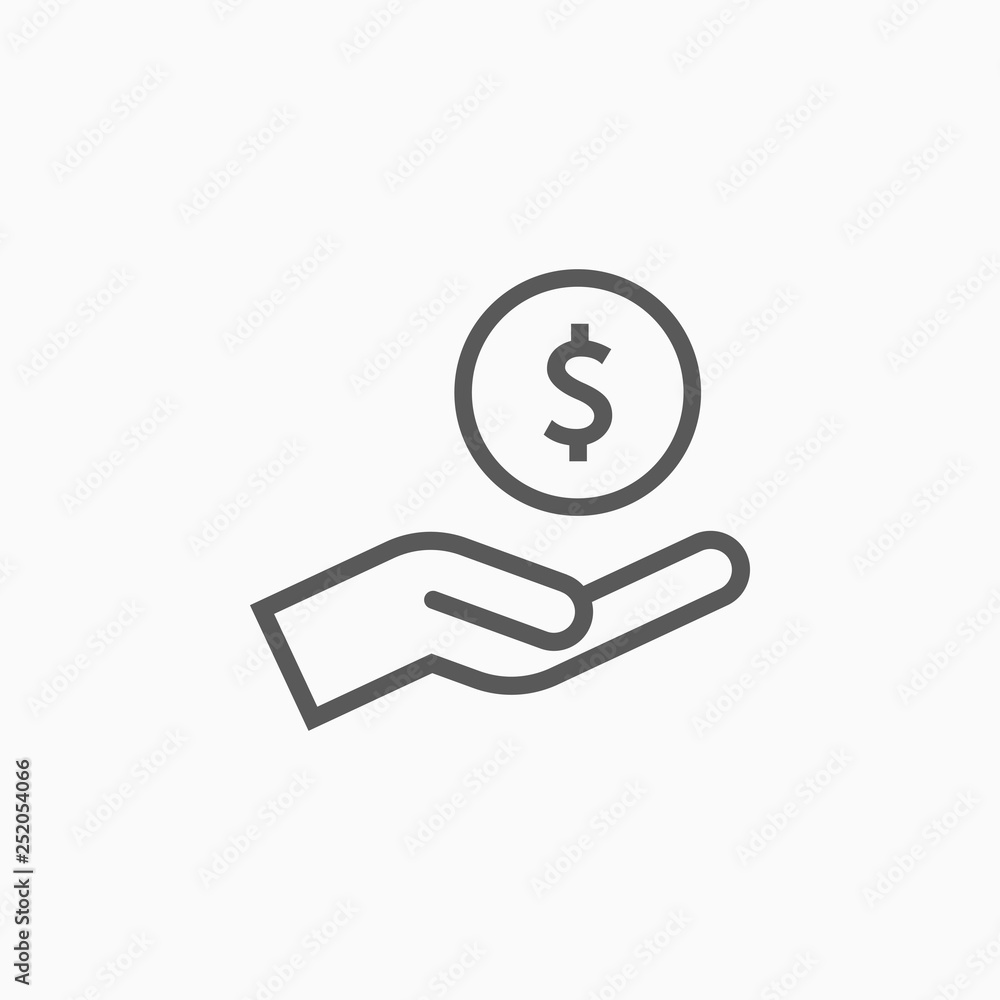 money in hand icon money in hand icon