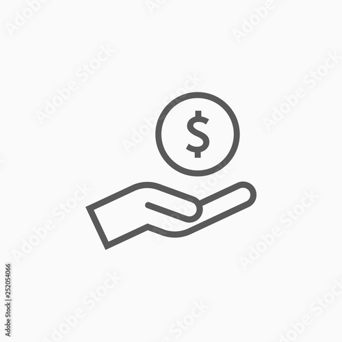 money in hand icon