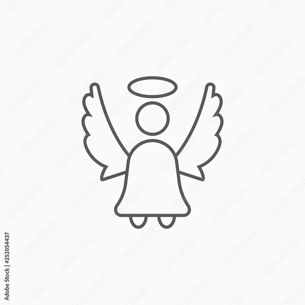 Obraz premium angel icon, fairy vector