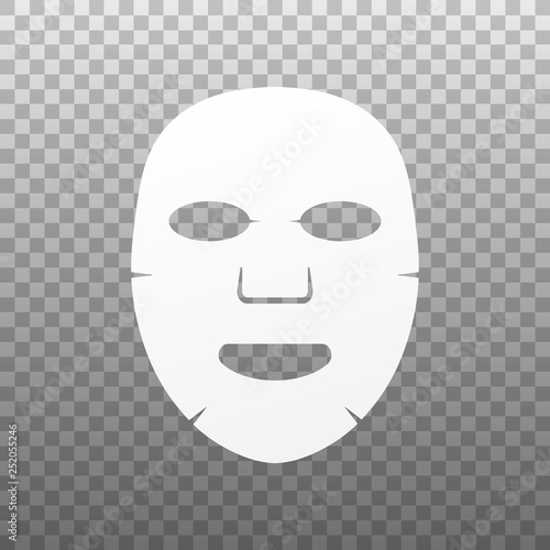 Facial mask flat icon. Medicine, cosmetology and health care. Vector illustration.