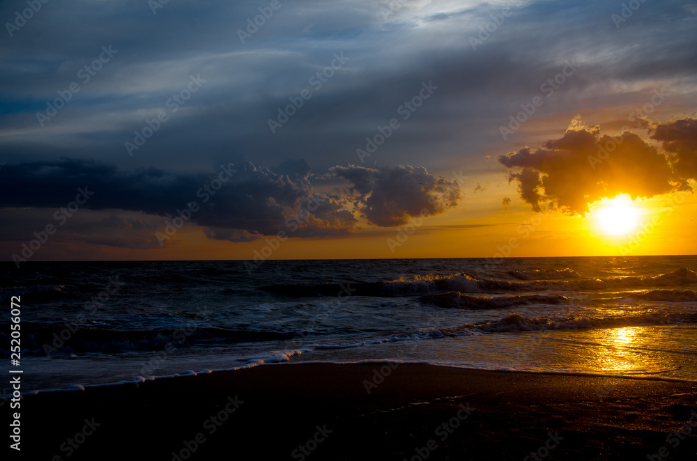 sunset over the sea sunset over the sea