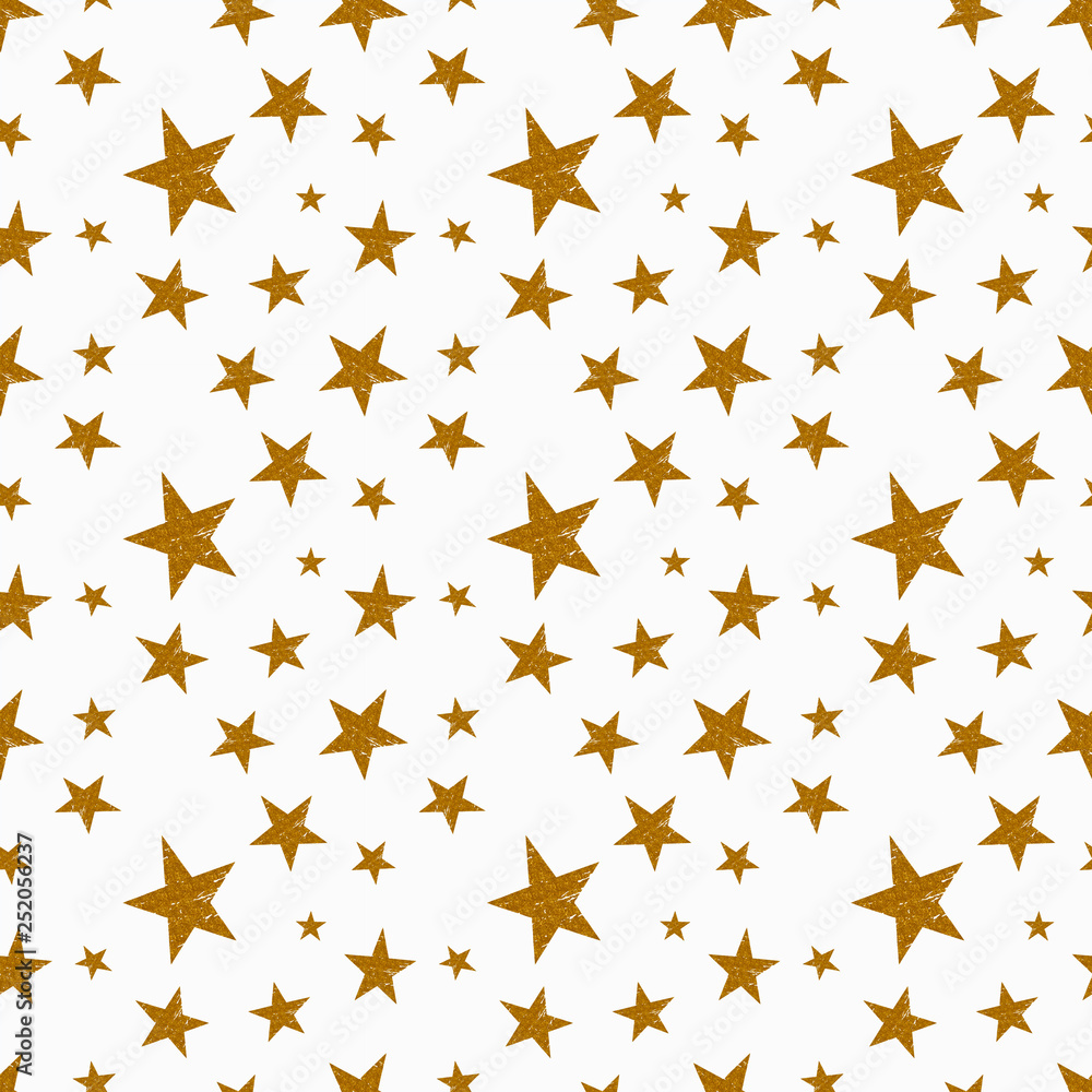 Gold star seamless pattern Gold star seamless pattern