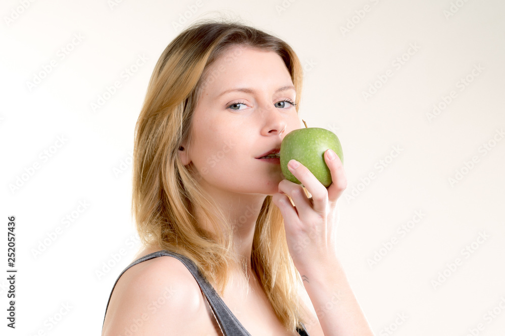 girl with an apple girl with an apple