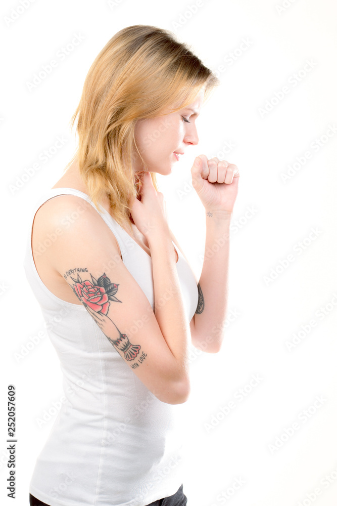 Girl with emotions sad anger mad scream Girl with emotions sad anger mad scream