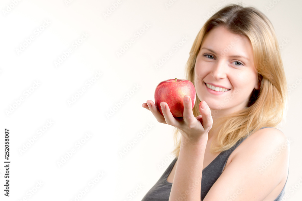 girl with an apple girl with an apple