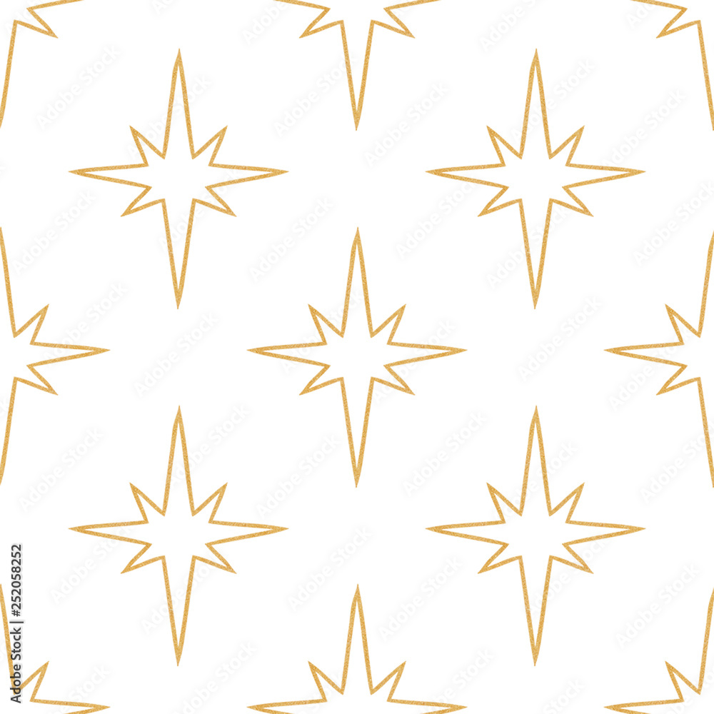 Gold star seamless pattern Gold star seamless pattern