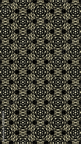 Ornate geometric pattern and abstract colored background
