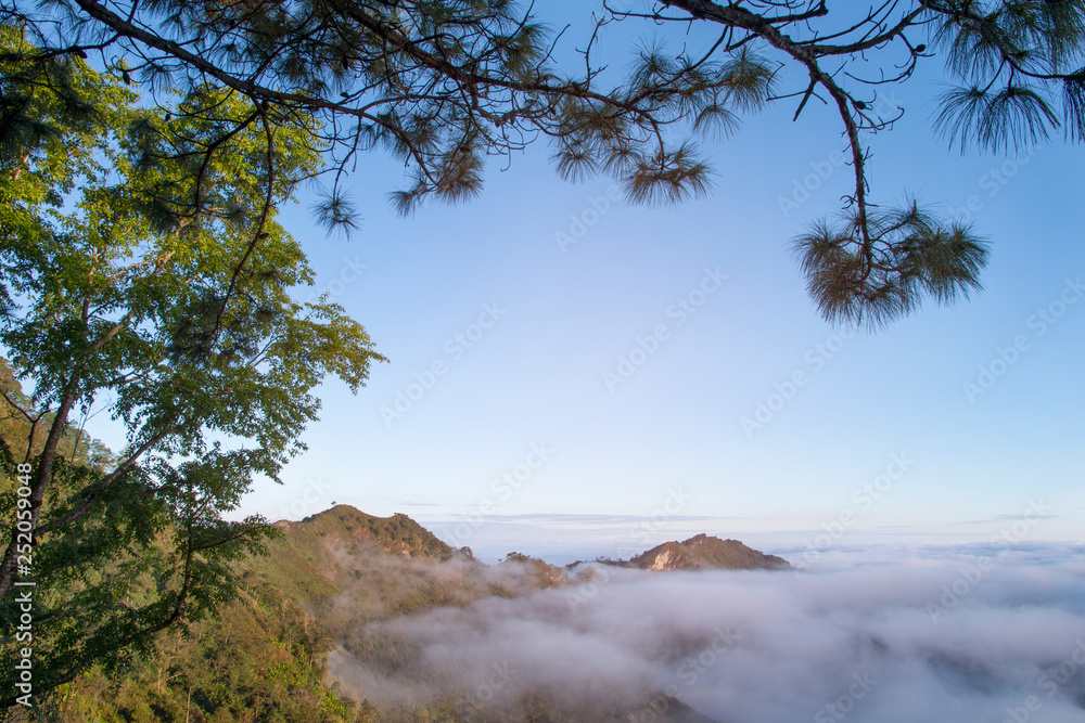 Mountain fog sky clouds landscape at the morning in thailand. Mountain fog sky clouds landscape at the morning in thailand.