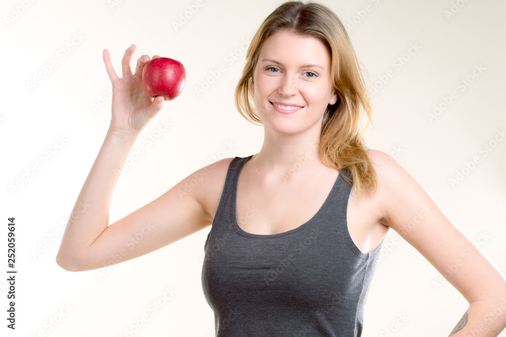 girl with an apple girl with an apple