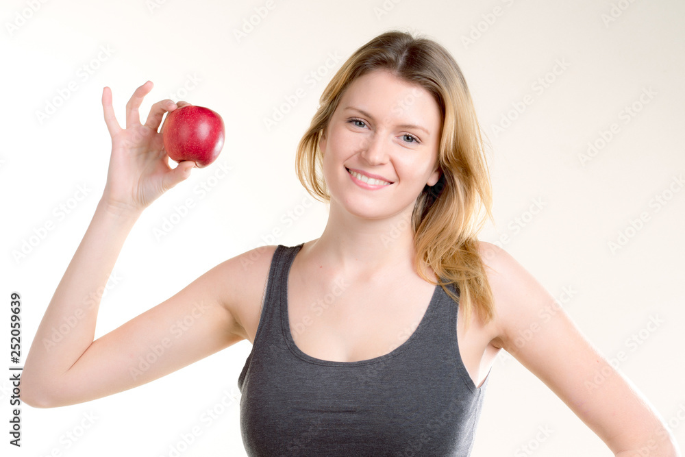 girl with an apple girl with an apple