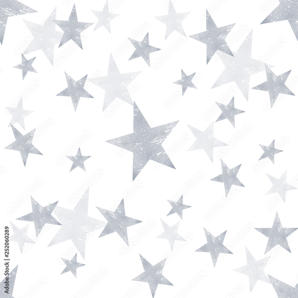 Silver star seamless pattern Silver star seamless pattern