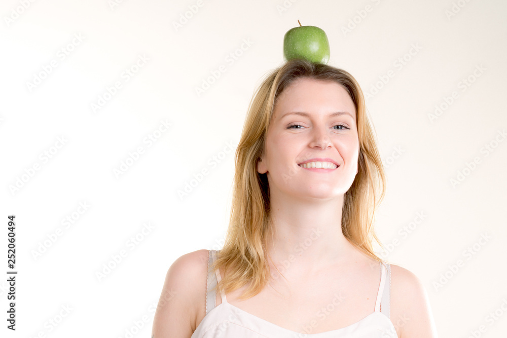 girl with an apple girl with an apple