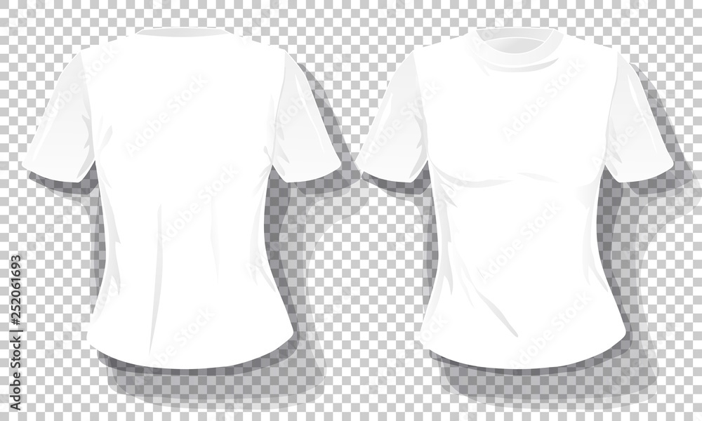 Set isolated black and white t-shirt template Vector Image