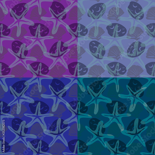 Set of four repainting options patterns with abstract spots and shapes. Eps10