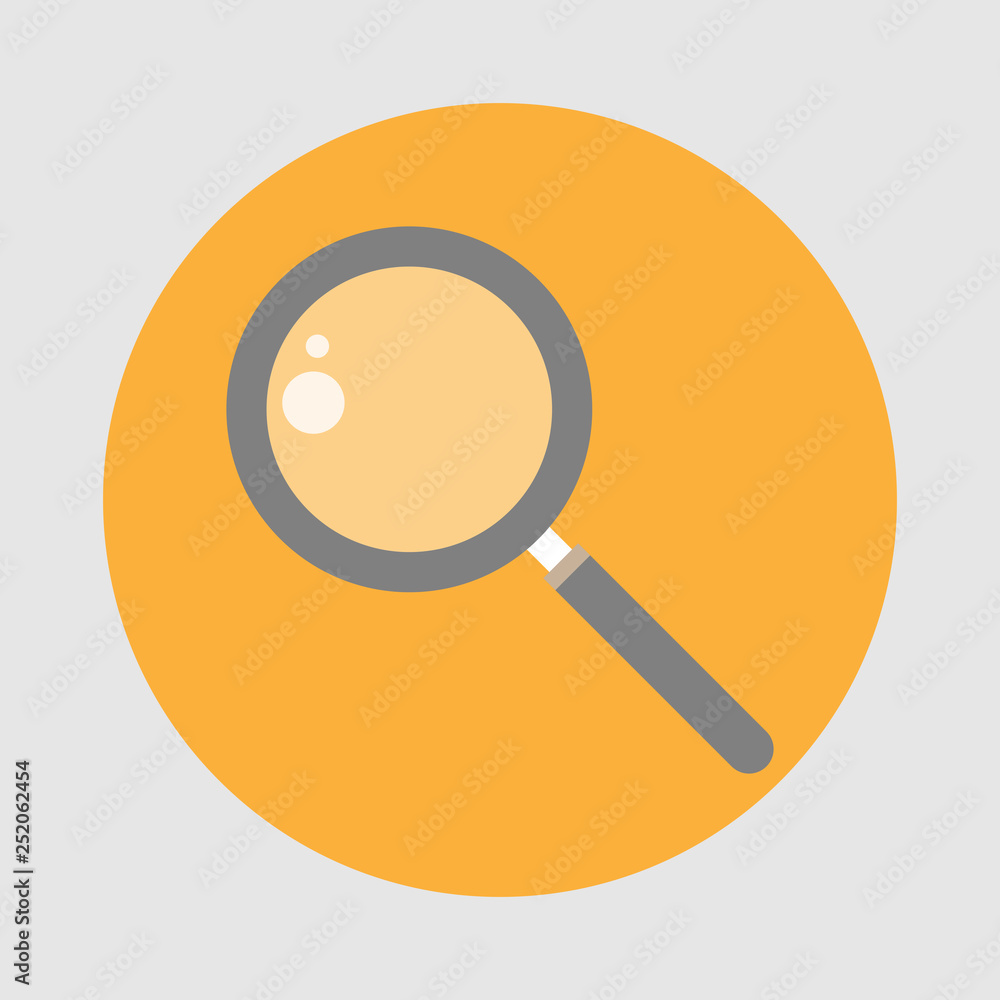 Magnifying grass icon flat design. vector illustration. Magnifying grass icon flat design. vector illustration.