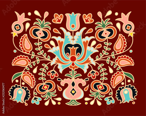 Vector hand drawn National crimean tatar pattern illustration  photo