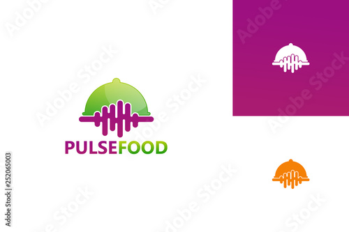 Pulse Food Logo Template Design Vector  Emblem  Design Concept  Creative Symbol  Icon