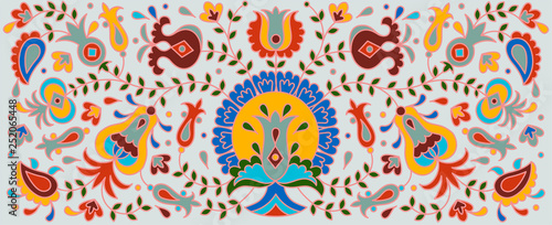 Vector hand drawn National crimean tatar pattern illustration 