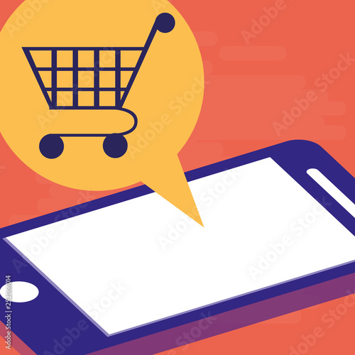 smartphone with shopping cart
