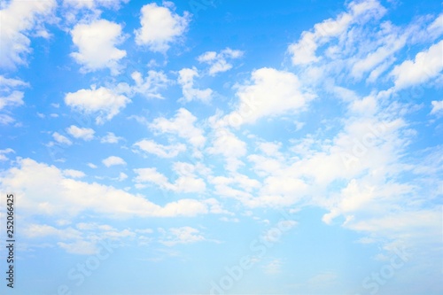 blue sky with big white cloud closeup.