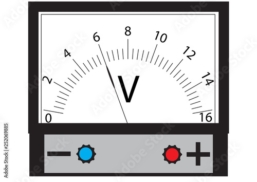 The voltmeter is a physical device for measuring the voltage in an electrical circuit.