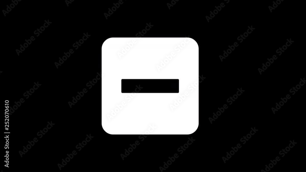 From the Glitch effect arises minus square symbol. Then the TV turns off. Alpha channel Premultiplied - Matted with color black From the Glitch effect arises minus square symbol. Then the TV turns off. Alpha channel Premultiplied - Matted with color black