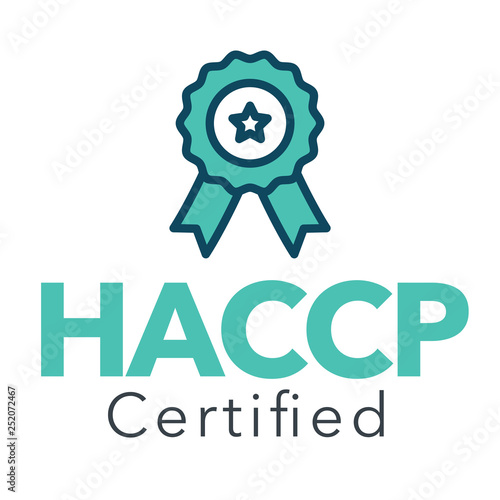 HACCP - Hazard Analysis Critical Control Points icon with award or checkmark