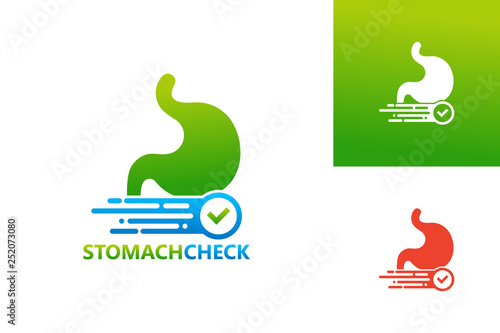 Stomach Check Logo Template Design Vector, Emblem, Design Concept, Creative Symbol, Icon