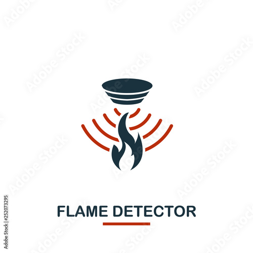 Flame Detector icon from sensors icons collection. Creative two colors design symbol flame detector icon. Web design, apps, software usage. UI and UX