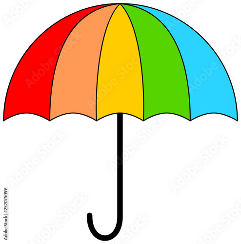 Colorful umbrella icon.