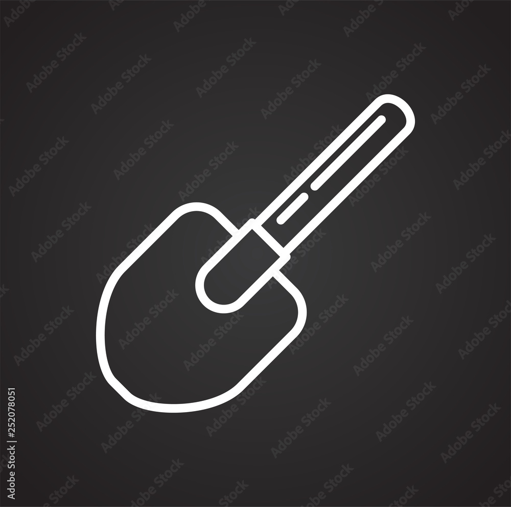 Shovel line icon for graphic and web design, Modern simple vector sign. Internet concept. Trendy symbol for website design web button or mobile app. Shovel line icon for graphic and web design, Modern simple vector sign. Internet concept. Trendy symbol for website design web button or mobile app.