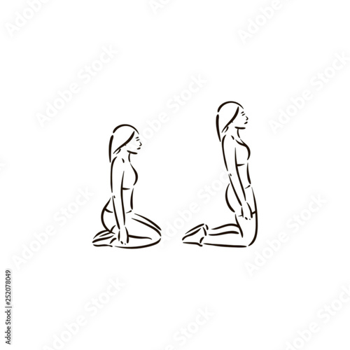 Fitness exercise work out illustration vector on white background